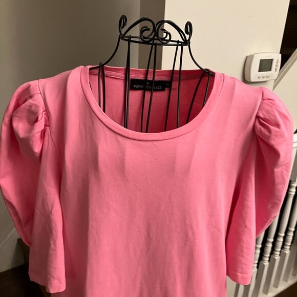 Pink Puffy Sleeve Dress - Picture 4 of 5